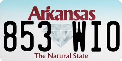 AR license plate 853WIO