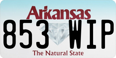 AR license plate 853WIP