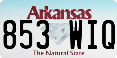 AR license plate 853WIQ