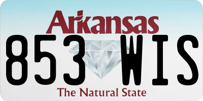 AR license plate 853WIS