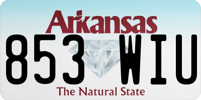 AR license plate 853WIU