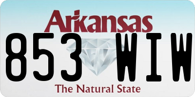 AR license plate 853WIW