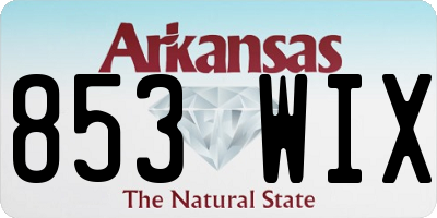AR license plate 853WIX