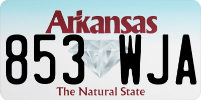 AR license plate 853WJA