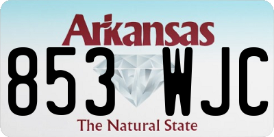 AR license plate 853WJC