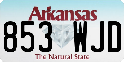 AR license plate 853WJD