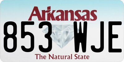 AR license plate 853WJE