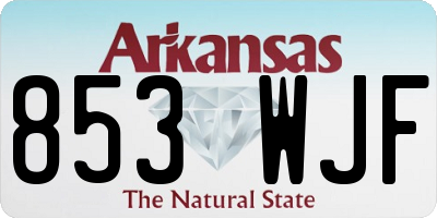 AR license plate 853WJF