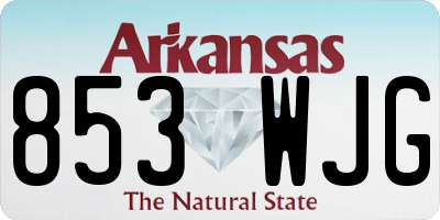 AR license plate 853WJG
