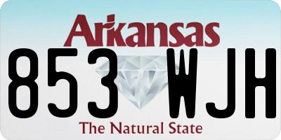 AR license plate 853WJH