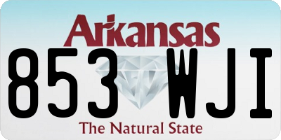 AR license plate 853WJI