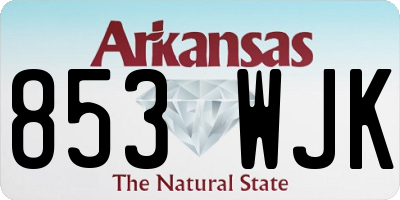AR license plate 853WJK
