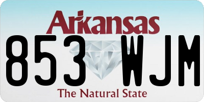 AR license plate 853WJM