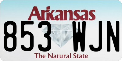 AR license plate 853WJN