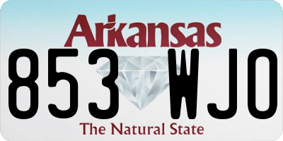 AR license plate 853WJO