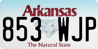 AR license plate 853WJP