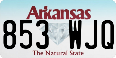 AR license plate 853WJQ