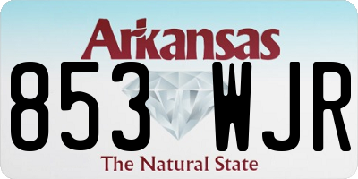 AR license plate 853WJR
