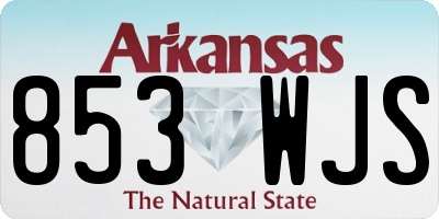 AR license plate 853WJS