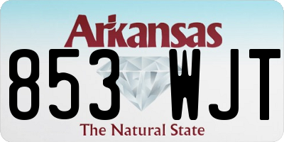 AR license plate 853WJT