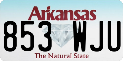 AR license plate 853WJU