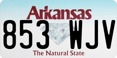 AR license plate 853WJV