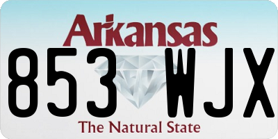 AR license plate 853WJX