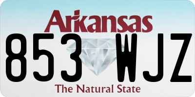 AR license plate 853WJZ