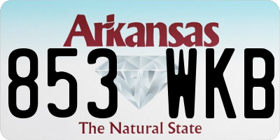 AR license plate 853WKB