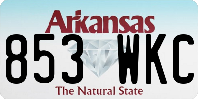 AR license plate 853WKC