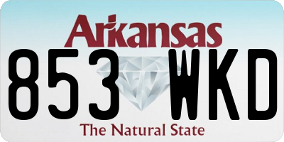 AR license plate 853WKD