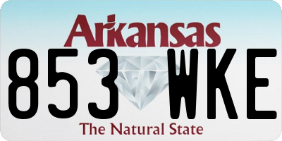 AR license plate 853WKE