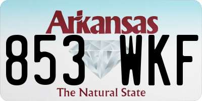AR license plate 853WKF