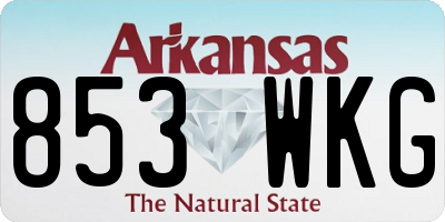 AR license plate 853WKG