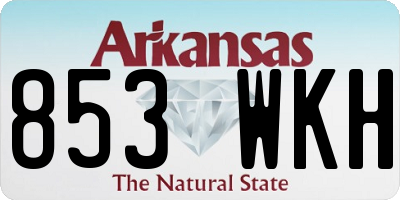 AR license plate 853WKH