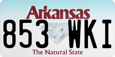 AR license plate 853WKI