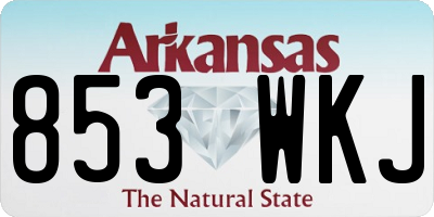 AR license plate 853WKJ