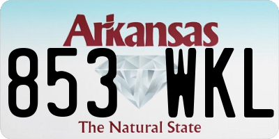 AR license plate 853WKL