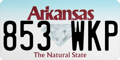 AR license plate 853WKP