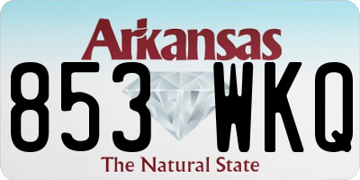 AR license plate 853WKQ