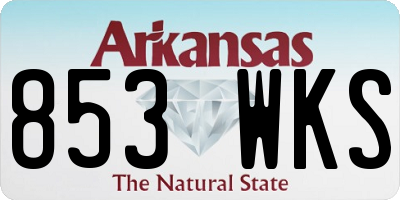 AR license plate 853WKS