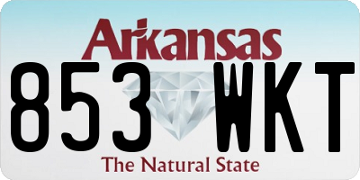 AR license plate 853WKT