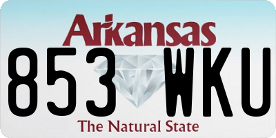AR license plate 853WKU