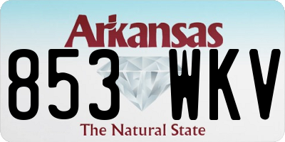 AR license plate 853WKV