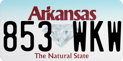 AR license plate 853WKW