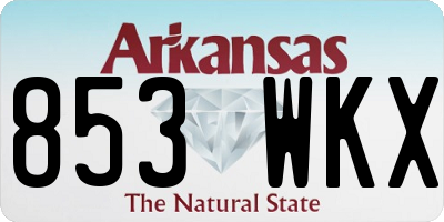 AR license plate 853WKX