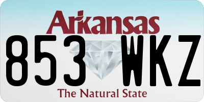 AR license plate 853WKZ