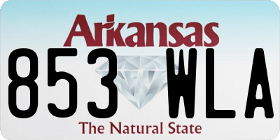 AR license plate 853WLA