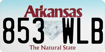 AR license plate 853WLB