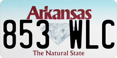 AR license plate 853WLC